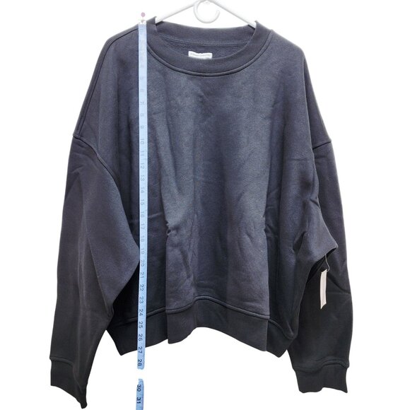 Womens Crewneck Oversized Sweatshirt Size 5X Black Casual Relaxed Fit - Picture 3 of 6